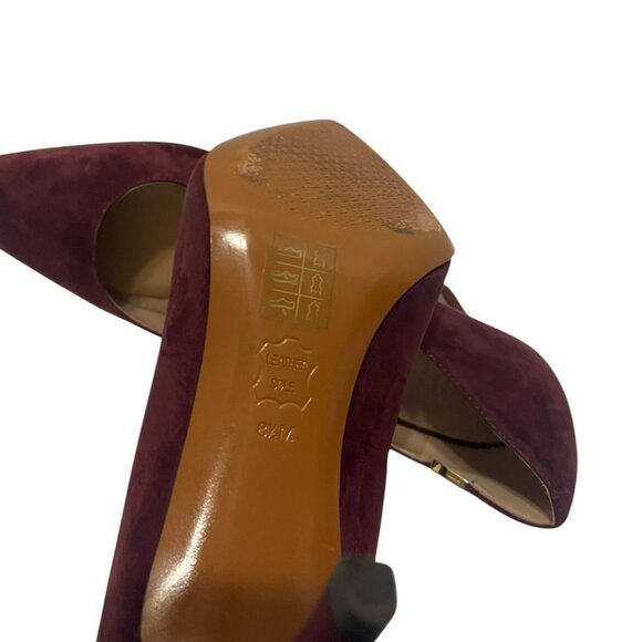 Tory Burch Elizabeth 85mm heels Suede Leather Royal Port Size 8.5 - Picture 12 of 12